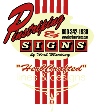 SF Bay Area Pinstriping and Signs by Herb Martinez 'The Line Doctor'