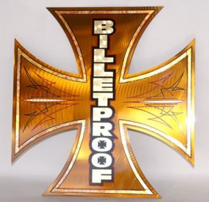 billet_proof_cross Special Pinstriping & Sign Painting Projects by Herb Martinez, Livermore, CA. Serving the San Francisco Bay area.    
